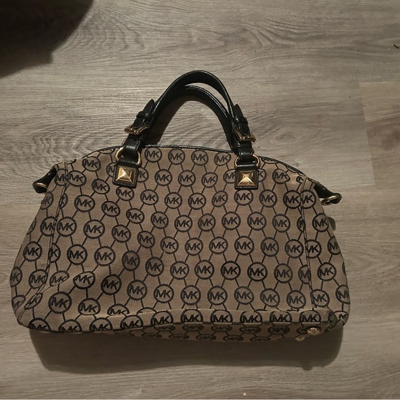Michael Kors Tan and Black Satchel - Picture 1 of 2